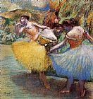 Edgar Degas Famous Paintings - Three Dancers II